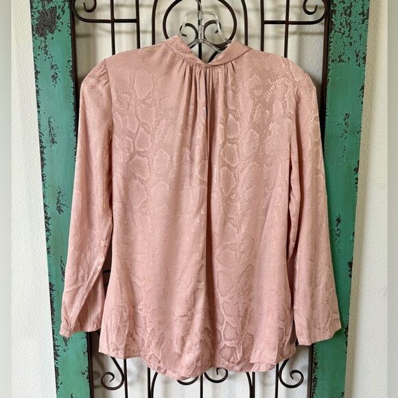 Rebecca Taylor Women's Snake Jacquard Silk-Blend Top. - Picture 4 of 6